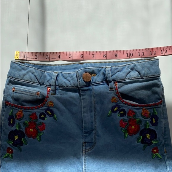 ASOS Tall Ridley High Waist Embroidered Jeans - Picture 9 of 11